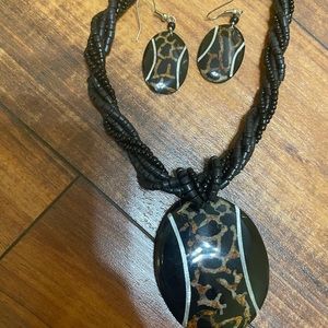 Necklace and earrings